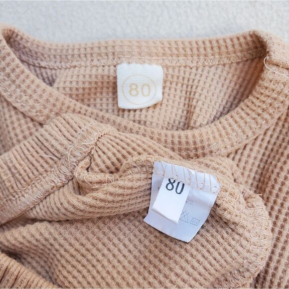 Shein waffle knit short sleeve shirt and briefs set Size 9-12 Months - Picture 7 of 9